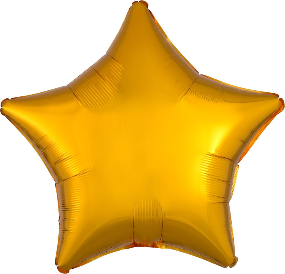 Metallic yellow gold 18 inch star foil balloon Anagram – classic gold star helium balloon