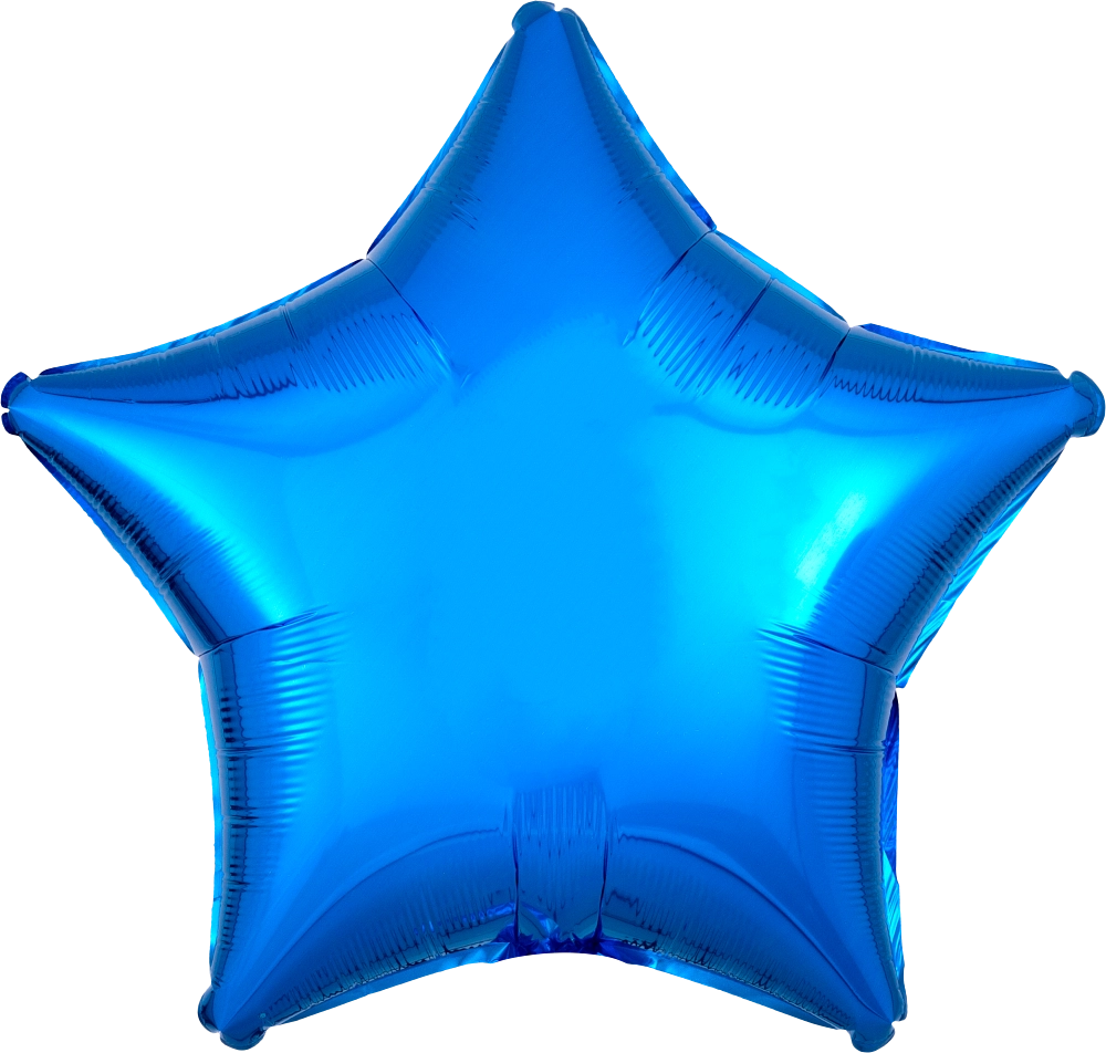 Metallic royal blue 18 inch star foil balloon Anagram – deep blue star helium balloon