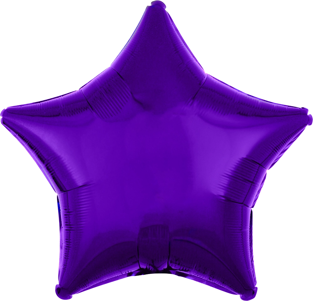Metallic purple 18 inch star foil balloon Anagram – royal chrome purple star helium balloon