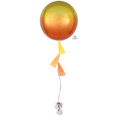 Yellow and Orange Ombre Tasseled Orb