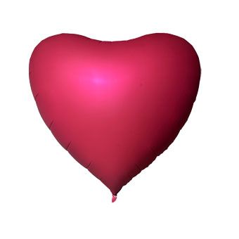 68 inch jumbo red heart foil balloon with weight by Anagram