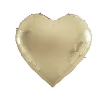 6 Foot Jumbo Champagne Heart Foil Balloon with Weight