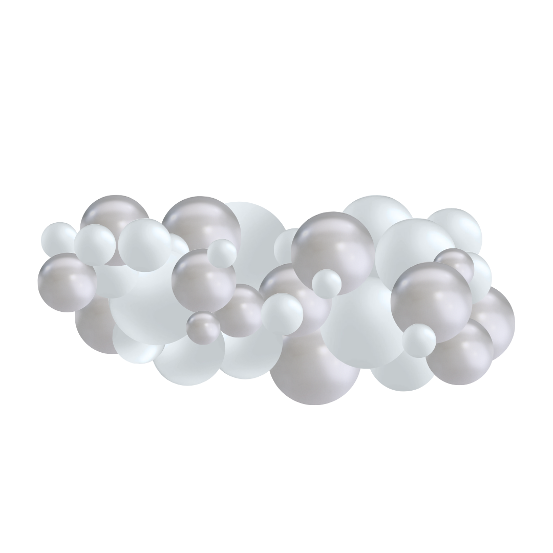 Monochromatic Silvers Garland (5 Feet)