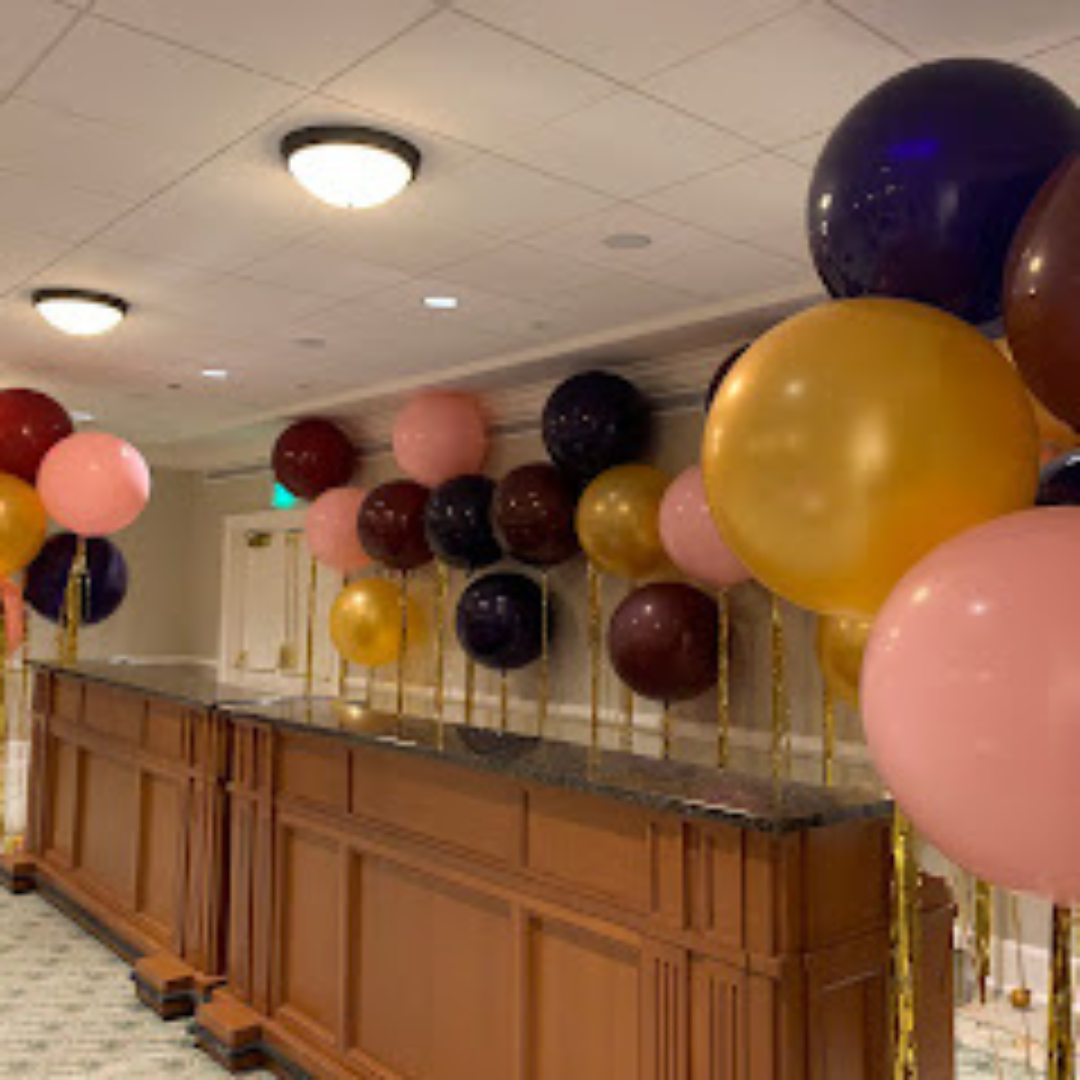 Bright Pink Hanging Streamer Balloon Tails