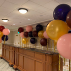 Light Blue Hanging Streamer Balloon Tails