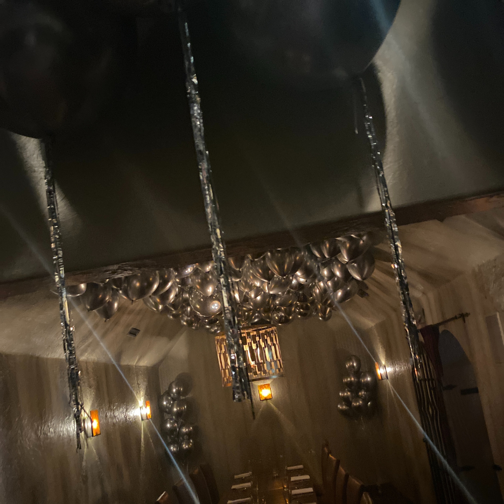 Rose Gold Hanging Streamer Balloon Tails