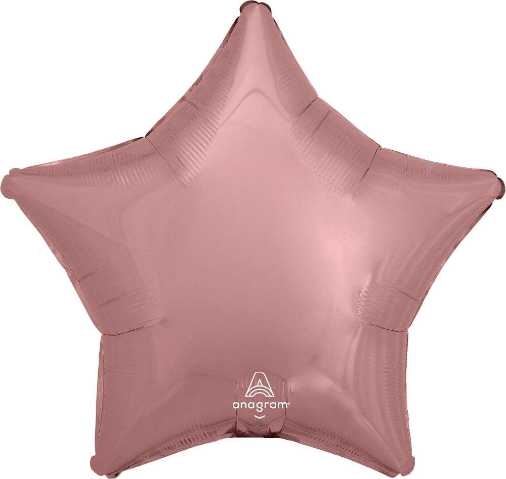 Rose gold 18 inch star foil balloon Anagram – chic metallic rose gold star helium balloon