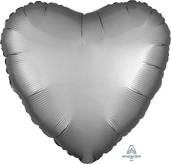 Satin Luxe Silver Heart