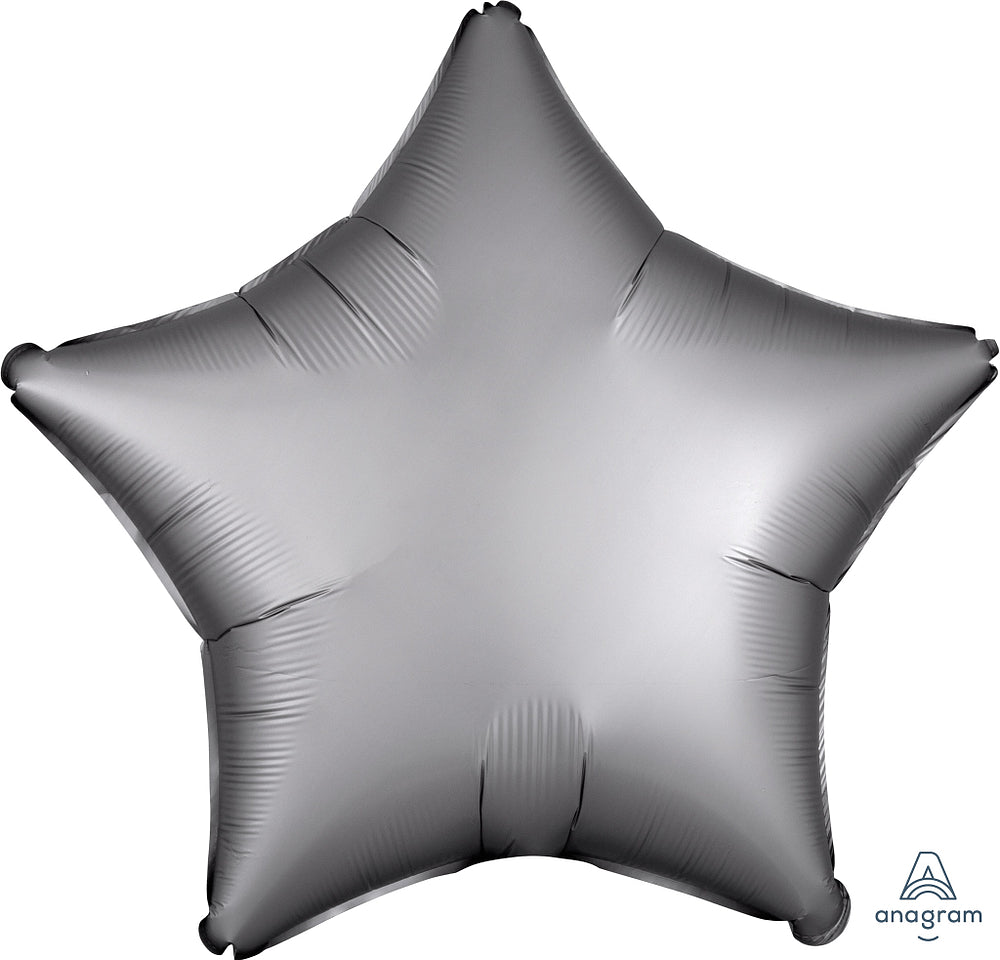 Satin Luxe Platinum Star 18" Foil Balloon