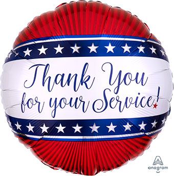 Thank You For Your Service Foil Balloon (18 Inch)
