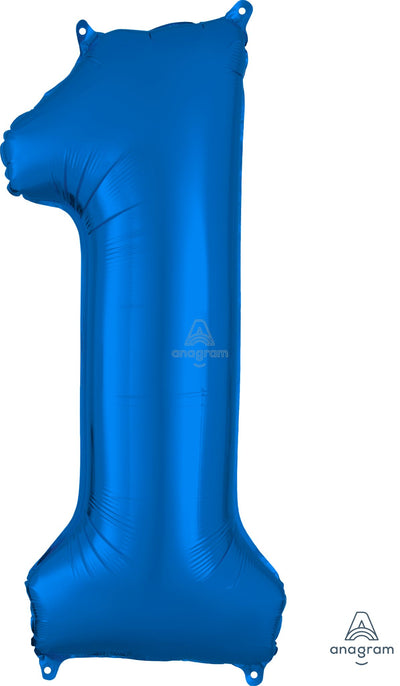 Medium Blue Numbers Balloons (3 Foot or 34 Inch)