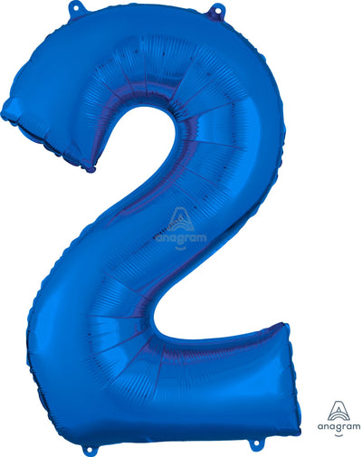 Medium Blue Numbers Balloons (3 Foot or 34 Inch)