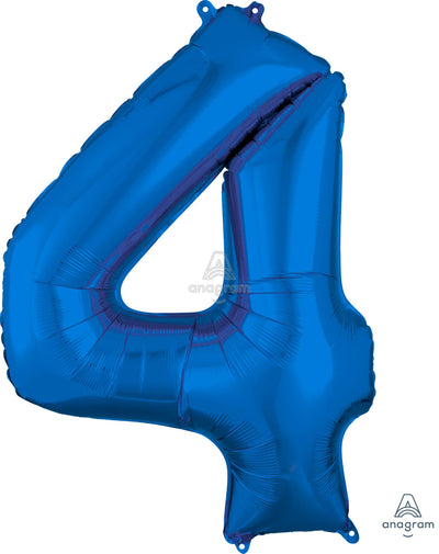 Medium Blue Numbers Balloons (3 Foot or 34 Inch)