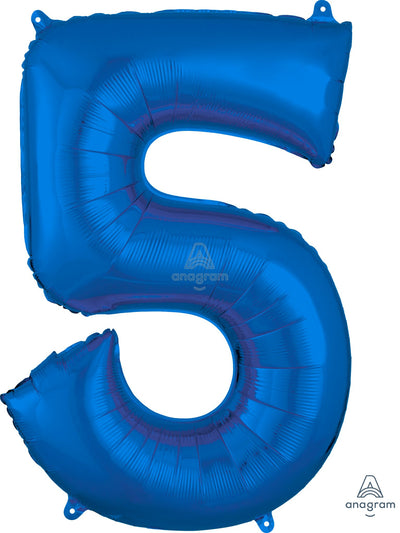 Medium Blue Numbers Balloons (3 Foot or 34 Inch)