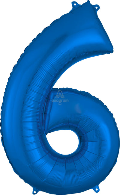 Medium Blue Numbers Balloons (3 Foot or 34 Inch)