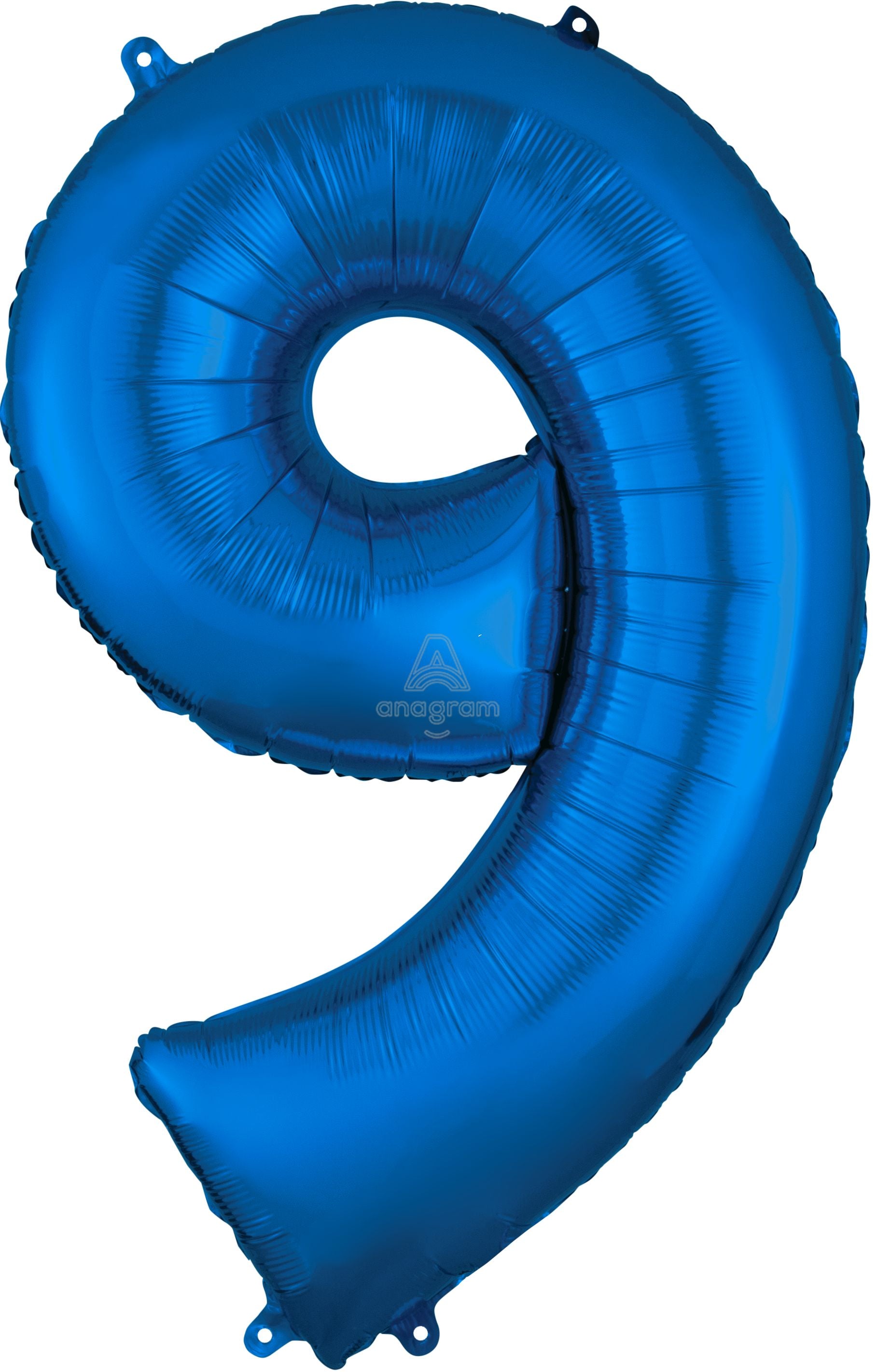 Floating Blue Number "9" Balloon (3 Foot or 34 Inch)