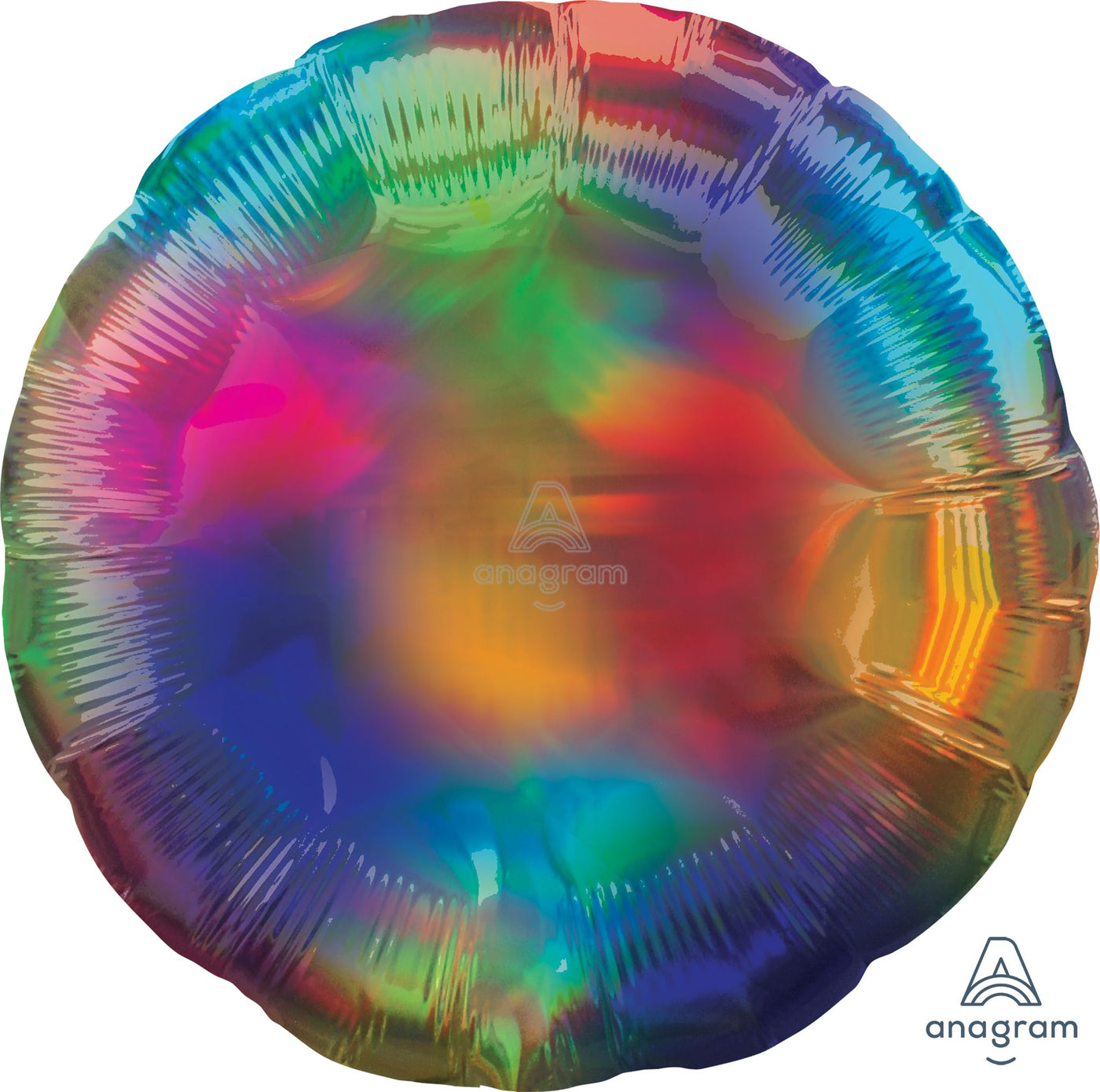 Holographic Rainbow Iridescent Circle Balloon (19 Inch)