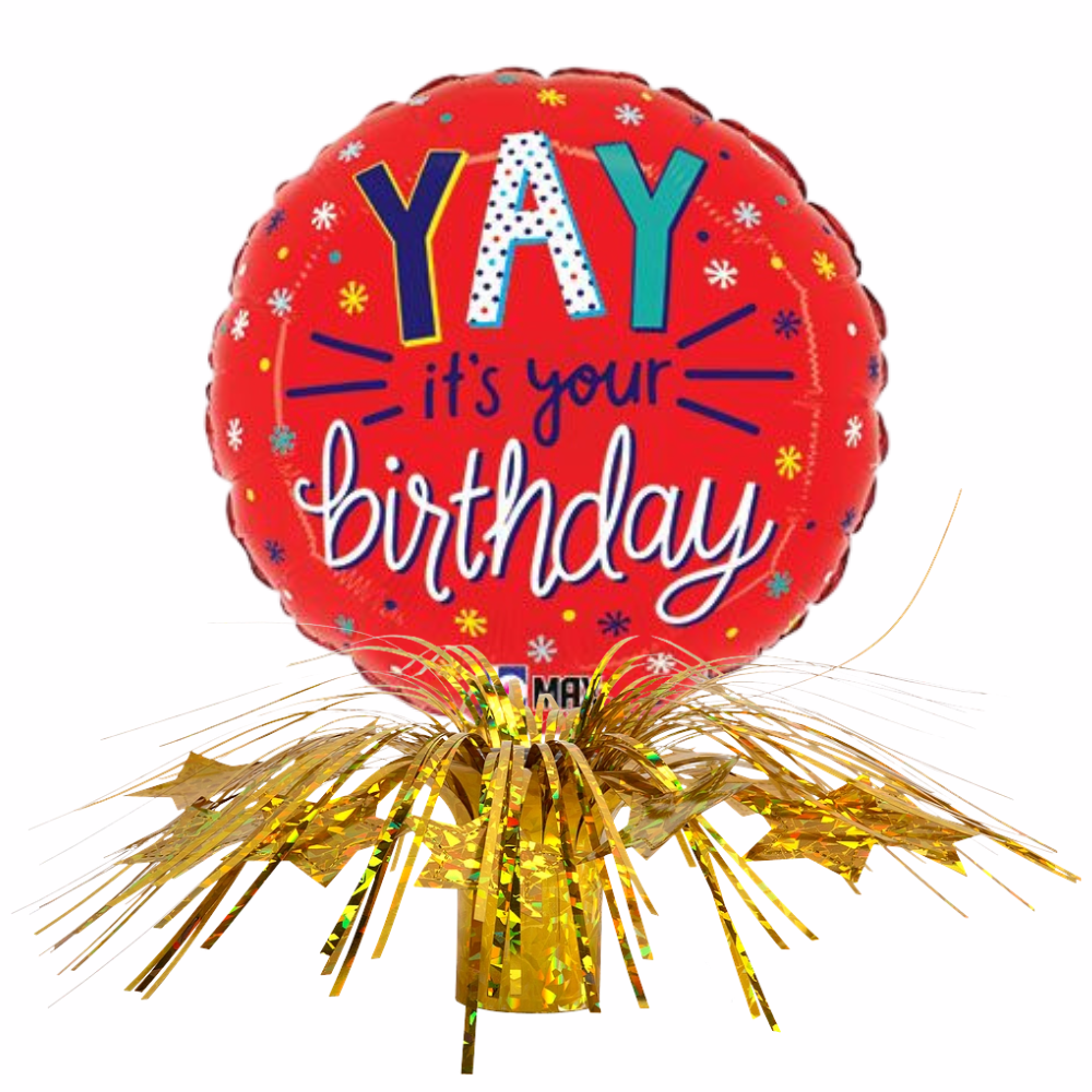 Yay It's Your Birthday Fringe Centerpiece