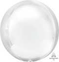 White Solid Orbz Balloon (15 Inch)