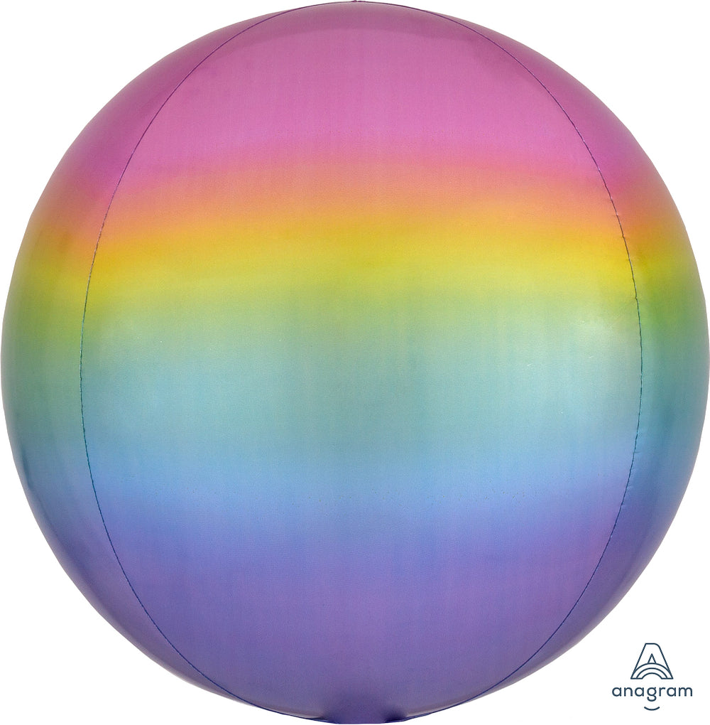 Pastel Rainbow Ombre Orbz Balloon (16 Inch)