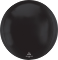 Jumbo Black Solid Orbz 21" Foil Balloon