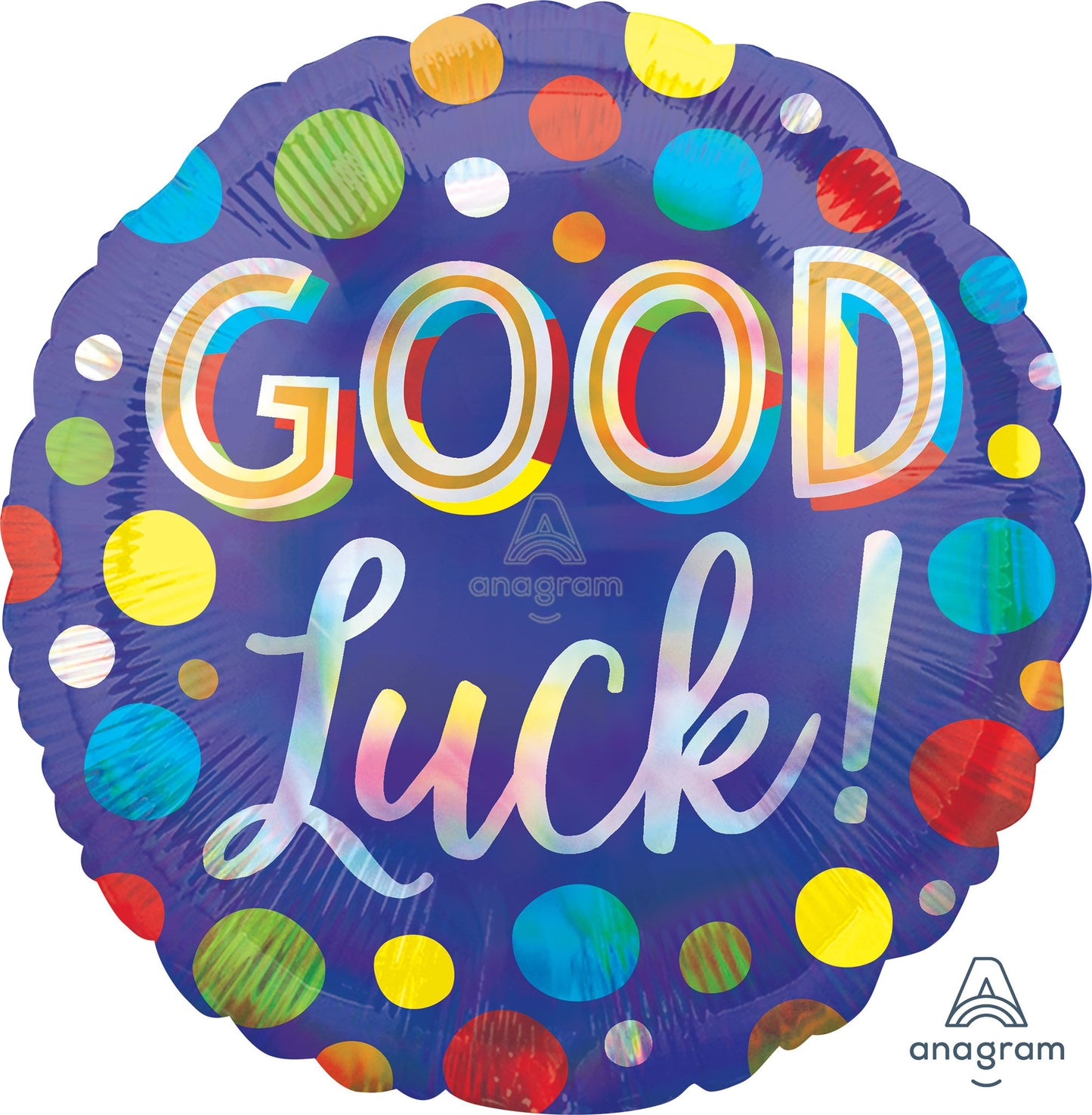 Good Luck Iridescent Dots (18 Inch)