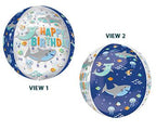 Happy Birthday Shark Orbz Balloon (16 Inch)
