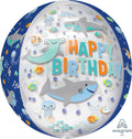 Happy Birthday Shark Orbz Balloon (16 Inch)