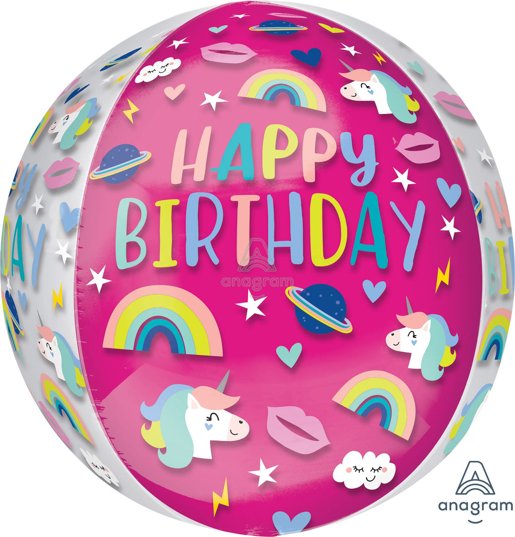 Birthday Trendy Icons Orbz Balloon (16 Inch)