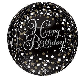 Happy Birthday Sparkling Orbz Balloon (15 Inch)