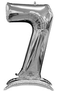 Non-floating, Standing Silver Number "7" (50 Inch)