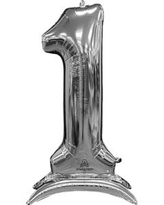 Non-floating, Standing Silver Number "1" (50 Inch)