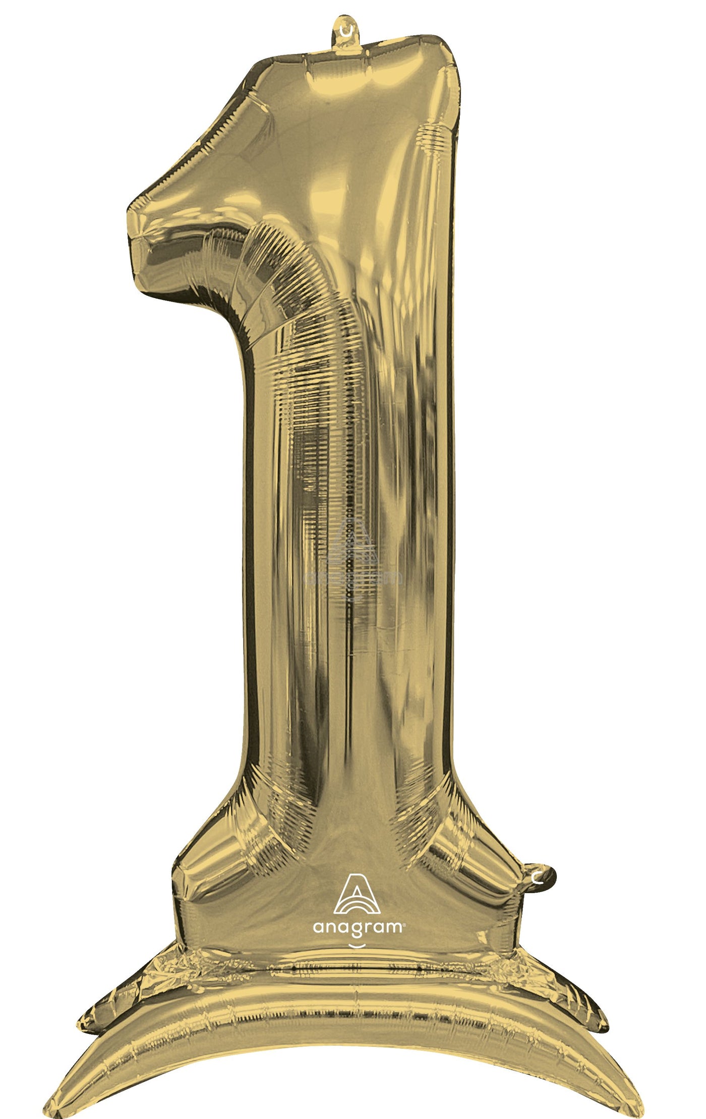 White Gold Number 1 Standing Number Balloon (54 Inch)