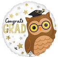 Congrats Grad Owl Graduation 18" Foil Balloon
