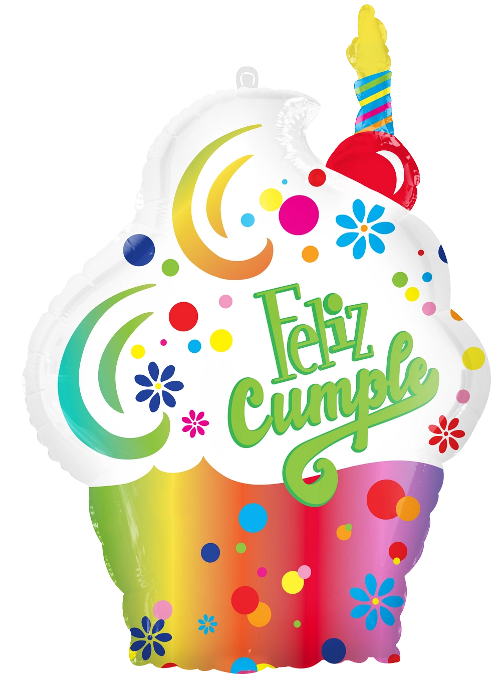 Feliz Cumpleaños Cupcake Balloon (27 Inch)