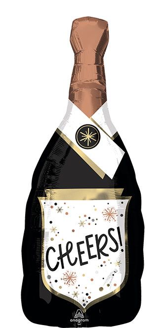 LRG SHP CHEERS CONFETTI BUBBLY BOTTLE 36"