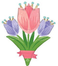 Spring Cheer Bouquet of Tulips Balloon (38 Inch)