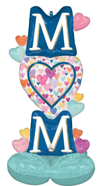 Mom Hearts Airloonz Balloon (49 Inch)