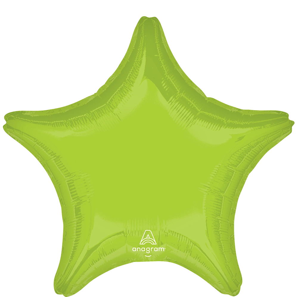 Vibrant green 18 inch star foil balloon Anagram – electric green star helium balloon
