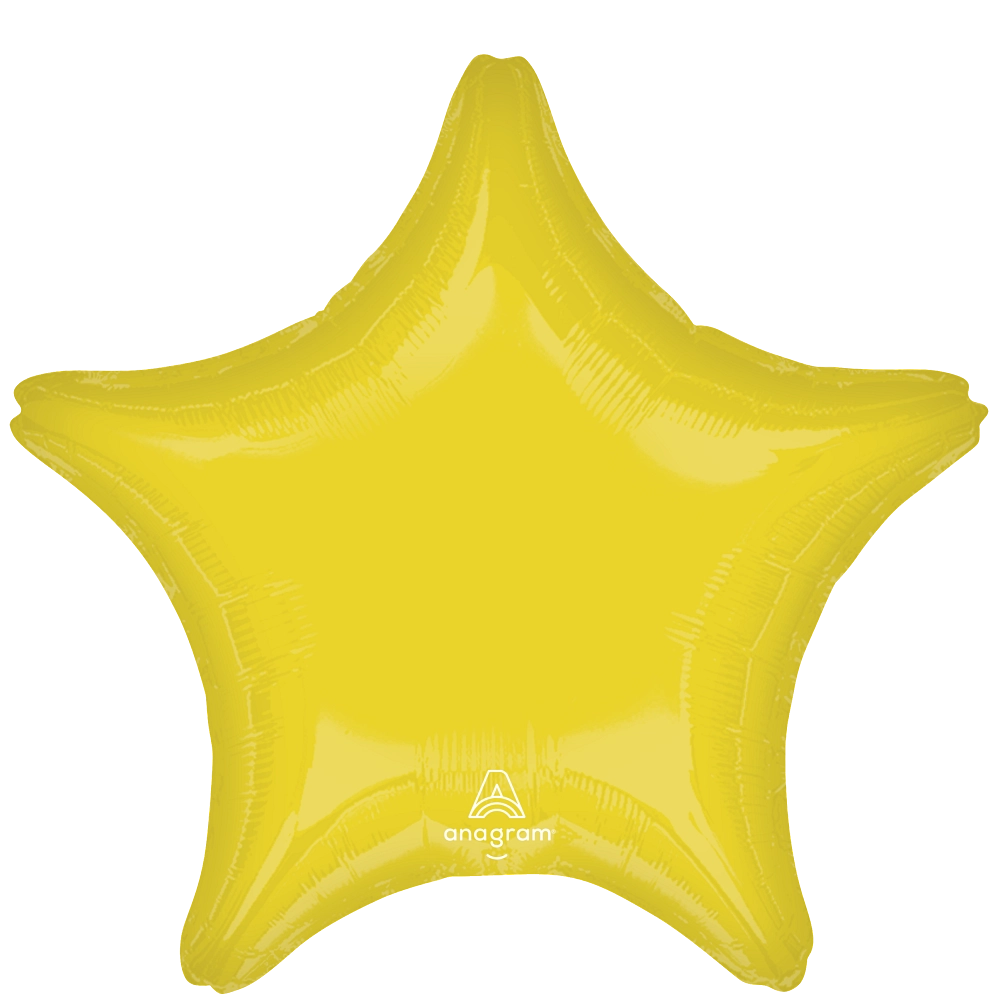Vibrant yellow 18 inch star foil balloon Anagram – sunny yellow star helium balloon