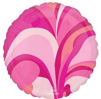 Pink Macro Marble Round 18" Foil Balloon