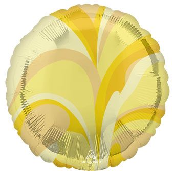 Gold-Yellow Macro Marble Round Balloon (18 Inch)