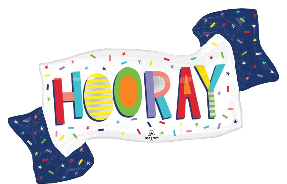 Hooray Sprinkles Banner Balloon (39 Inch)