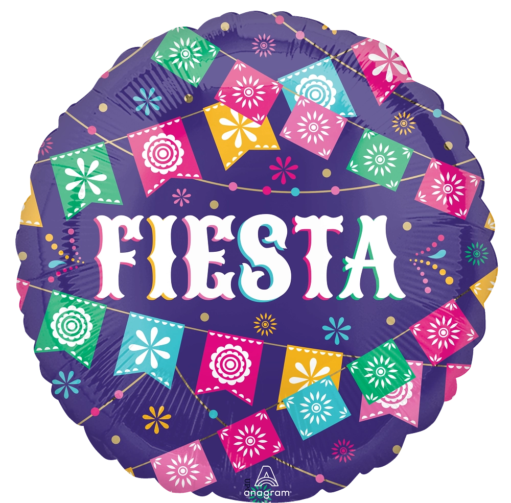 Fiesta Time Round Foil Balloon