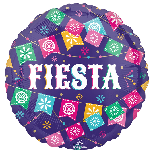 Fiesta Time Round Foil Balloon