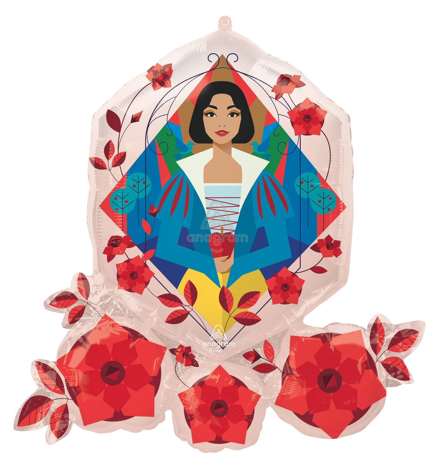 Modern Snow White Supershape 30" Foil Balloon