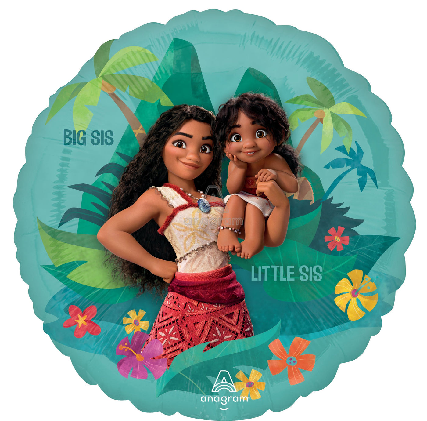 Moana Big Sis and Little Sis Foil Balloon (18 Inch)