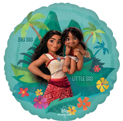 Moana Big Sis and Little Sis Foil Balloon (18 Inch)