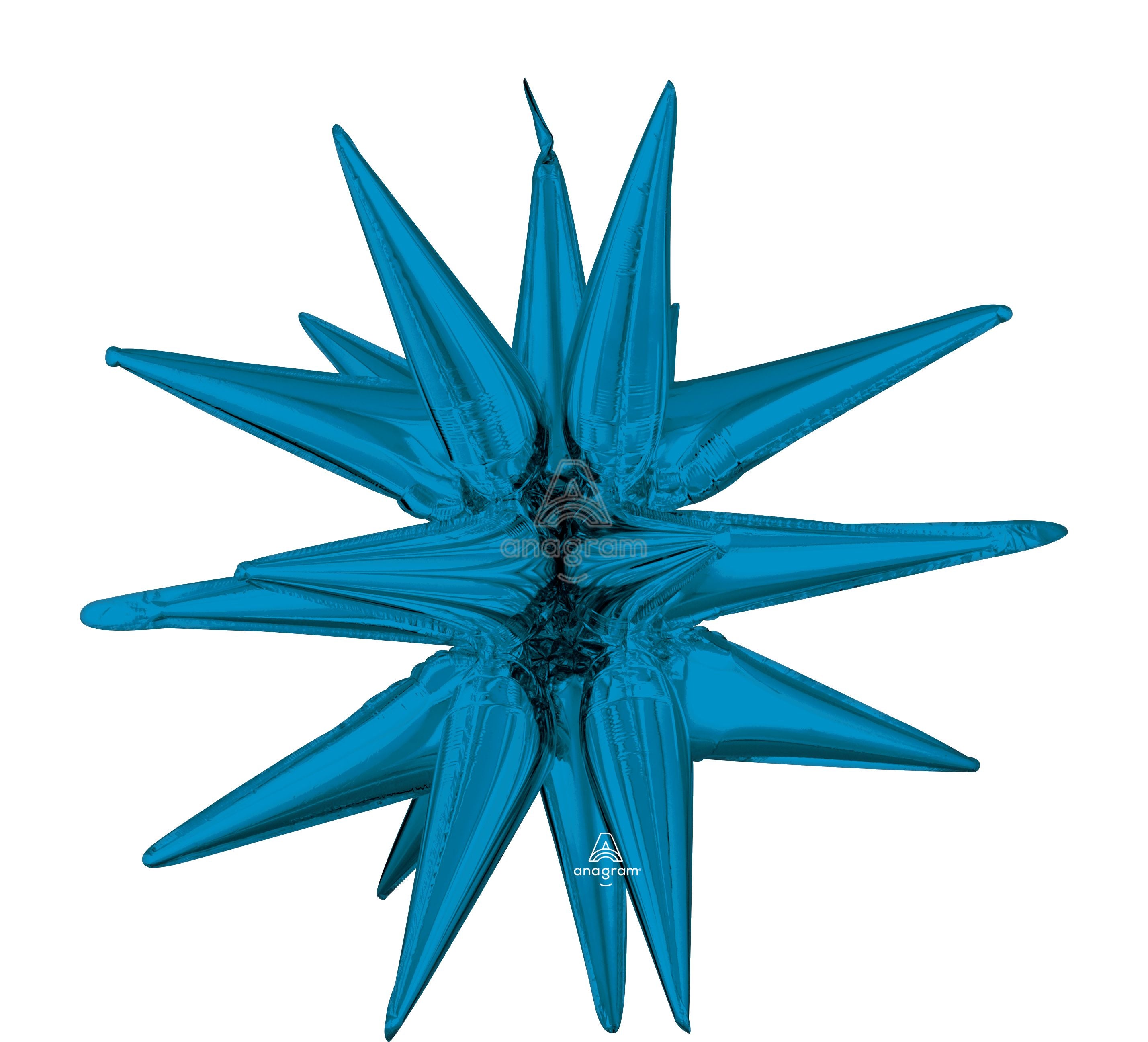 Air-Filled, Non-Floating, BLUE Magic Star Balloon (35 Inch)