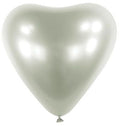Heart Silver Latex Balloon (12 Inch)